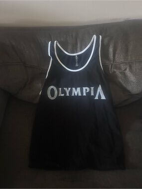 GYMREAPERS Olympia black with white tank top
